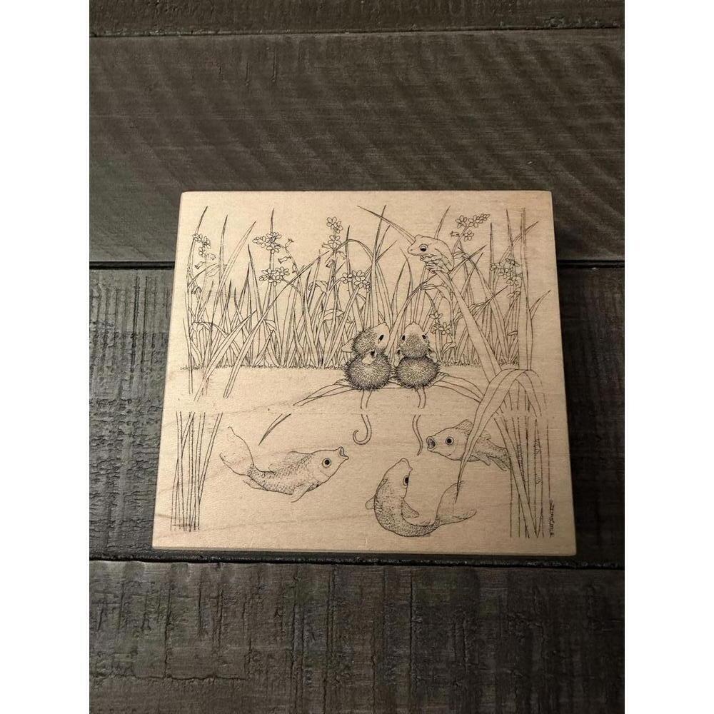 House Mouse Fish Tales (Maxwell, Amanda) 1999 wood block rubber stamp